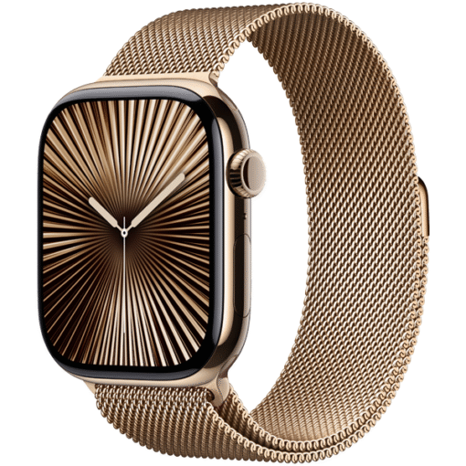 Apple Watch Series 10 GPS + Cellular 46mm Gold Titanium Case with Gold Milanese Loop - S/M - (uus)