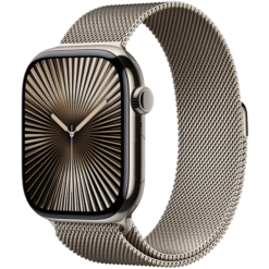 Apple Watch Series 10 GPS + Cellular 46mm Natural Titanium Case with Natural Milanese Loop - M/L - (uus)