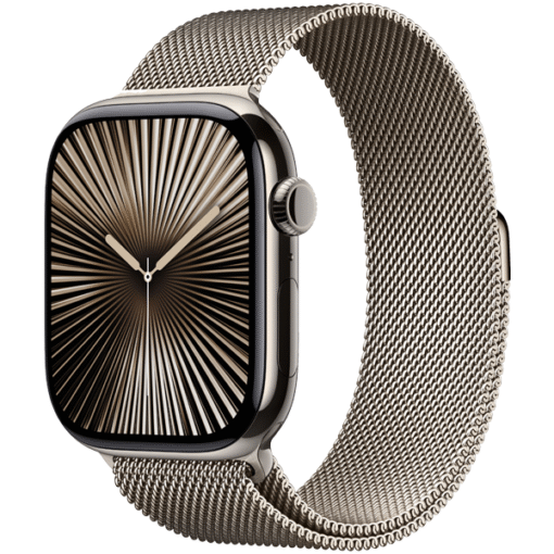 Apple Watch Series 10 GPS + Cellular 46mm Natural Titanium Case with Natural Milanese Loop - S/M - (uus)
