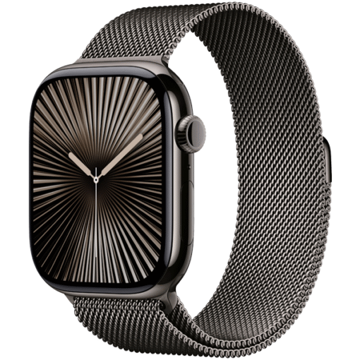 Apple Watch Series 10 GPS + Cellular 46mm Slate Titanium Case with Slate Milanese Loop - S/M - (uus)
