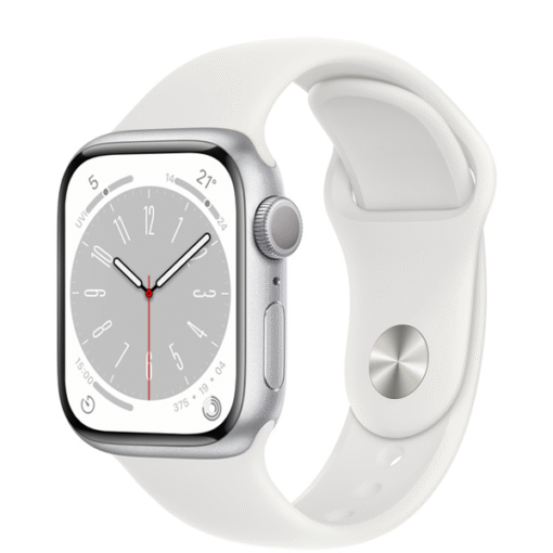 Apple Watch Series 8 GPS + Cellular 41mm Silver Aluminum Case with White Sport Band - (uus)