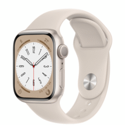 Apple Watch Series 8 GPS 41mm Starlight Aluminum Case with Starlight Sport Band - (uus)