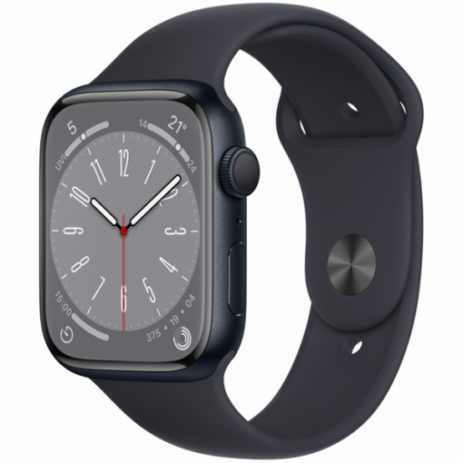 Apple Watch Series 8 GPS + Cellular 45mm Midnight Aluminum Case with Midnight Sport Band - (uus)