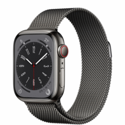 Apple Watch Series 8 GPS + Cellular 41mm Graphite Stainless Steel Case with Graphite Milanese Loop - (uus)