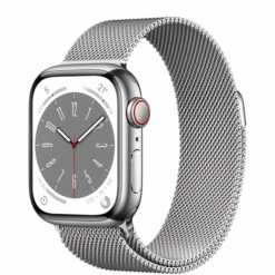 Apple Watch Series 8 GPS + Cellular 41mm Silver Stainless Steel Case with Silver Milanese Loop - (uus)