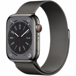 Apple Watch Series 8 GPS + Cellular 45mm Graphite Stainless Steel Case with Graphite Milanese Loop - (uus)