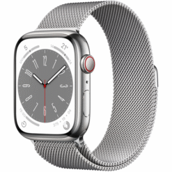 Apple Watch Series 8 GPS + Cellular 45mm Silver Stainless Steel Case with Silver Milanese Loop - (uus)