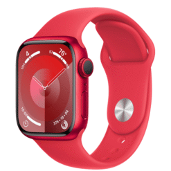 Apple Watch Series 9 GPS 41mm Red Aluminum Case with Red Sport Band - M/L - (uus)