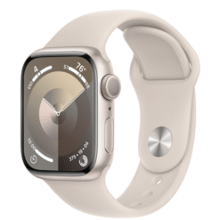 Apple Watch Series 9 GPS 41mm Starlight Aluminum Case with Starlight Sport Band - S/M - (uus)
