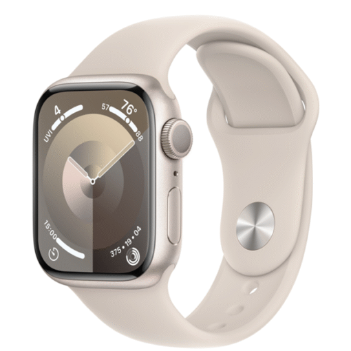 Apple Watch Series 9 GPS + Cellular 41mm Starlight Aluminum Case with Starlight Sport Band - S/M - (uus)