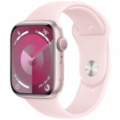 Apple Watch Series 9 GPS 45mm Pink Aluminum Case with Light Pink Sport Band - S/M - (uus)
