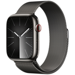 Apple Watch Series 9 GPS + Cellular 45mm Graphite Stainless Steel Case with Graphite Milanese Loop - (uus)