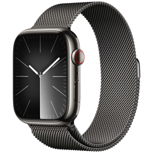 Apple Watch Series 9 GPS + Cellular 45mm Graphite Stainless Steel Case with Graphite Milanese Loop - (uus)
