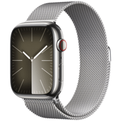 Apple Watch Series 9 GPS + Cellular 45mm Silver Stainless Steel Case with Silver Milanese Loop - (uus)