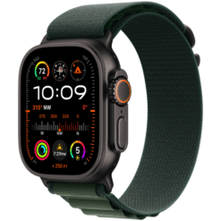 Apple Watch Ultra 2 GPS + Cellular 49mm Black Titanium Case with Dark Green Alpine Loop - Medium - (uus)