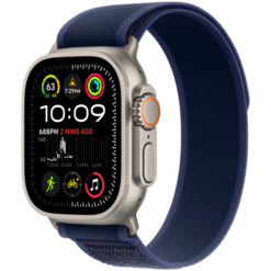 Apple Watch Ultra 2 GPS + Cellular 49mm Natural Titanium Case with Blue Trail Loop - S/M - (uus)