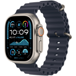 Apple Watch Ultra 2 GPS + Cellular 49mm Natural Titanium Case with Navy Ocean Band - (uus)