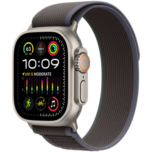 Apple Watch Ultra 2 GPS + Cellular 49mm Titanium Case with Blue/Black Trail Loop - S/M - (uus)