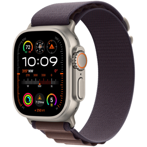Apple Watch Ultra 2 GPS + Cellular 49mm Titanium Case with Indigo Alpine Loop - Medium - (uus)