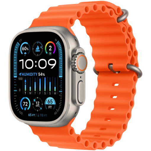 Apple Watch Ultra 2 GPS + Cellular 49mm Titanium Case with Orange Ocean Band - (uus)