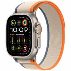 Apple Watch Ultra 2 GPS + Cellular 49mm Titanium Case with Orange/Beige Trail Loop - M/L - (uus)