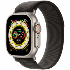 Apple Watch Ultra GPS + Cellular 49mm Titanium Case with Black/Gray Trail Loop - M/L - (uus)