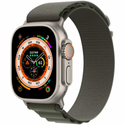 Apple Watch Ultra GPS + Cellular 49mm Titanium Case with Green Alpine Loop - Large - (uus)
