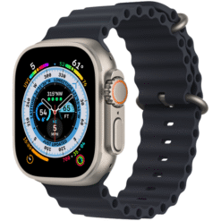 Apple Watch Ultra GPS + Cellular 49mm Titanium Case with Midnight Ocean Band - (uus)