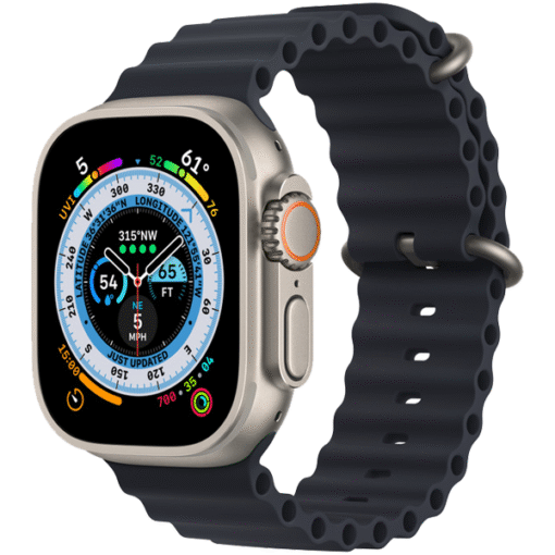 Apple Watch Ultra GPS + Cellular 49mm Titanium Case with Midnight Ocean Band - (uus)