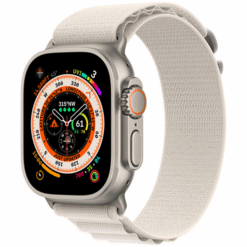 Apple Watch Ultra GPS + Cellular 49mm Titanium Case with Starlight Alpine Loop - Medium - (uus)