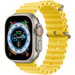Apple Watch Ultra GPS + Cellular 49mm Titanium Case with Yellow Ocean Band - (uus)