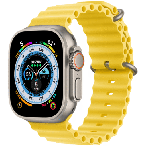 Apple Watch Ultra GPS + Cellular 49mm Titanium Case with Yellow Ocean Band - (uus)