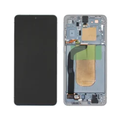 OLED Touchscreen (incl. frame) - Silver & Lightblue, S25 Edge; SM-S937 - Original (varuosa)