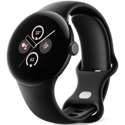 Google Pixel Watch 2 Matte Black Aluminum Case/Obsidian Active Band - (uus)