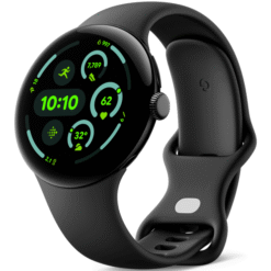 Google Pixel Watch 3 45mm LTE Matte Black Aluminum Case/Obsidian Active Band - (uus)