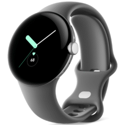 Google Pixel Watch Polished Silver Case/Charcoal Active Band - (uus)