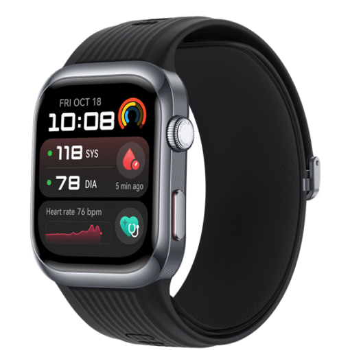 Huawei Watch D2 Black Aluminum Alloy Case with Black Fluoroelastomer Strap - (uus)