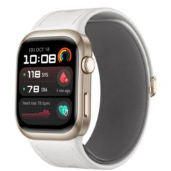 Huawei Watch D2 Gold Aluminum Alloy Case with White Composite Leather Strap - (uus)