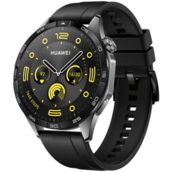Huawei Watch GT 4 46mm Black Stainless Steel Case with Black Fluoroelastomer Strap - (uus)