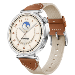 Huawei Watch GT 5 41mm Stainless Steel Case with Brown Woven Strap - (uus)