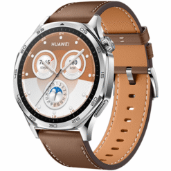 Huawei Watch GT 5 46mm Stainless Steel Case with Brown Leather Strap - (uus)
