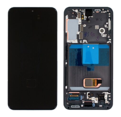 LCD screen Samsung S901 S22 5G with touch screen and frame Bora Purple original (used Grade B)
