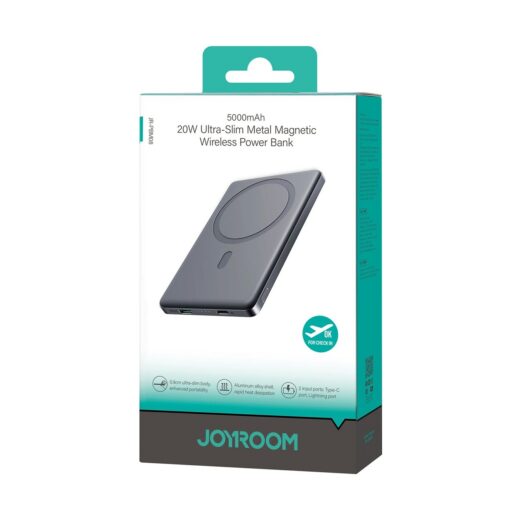 Väline aku Power Bank Joyroom JR-PBM08 20W Magnetic Wireless 5000mAh Space Grey - Image 2