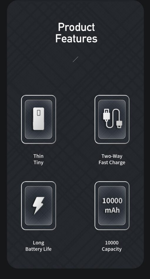 Väline aku Power Bank Awei P5K 5V/2.1A 10000mAh must - Image 3