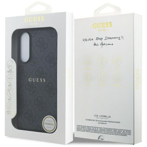 Guess casze for Samsung Galaxy S25 Edge HC MAGSAFE PU 4G RING CLASSIC LOGO black - Image 8