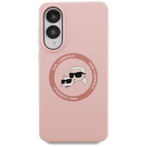Karl Lagerfeld case for Samsung Galaxy S25 Edge MAGNETIC SILICONE DOUBLE HEADS pink - Image 3
