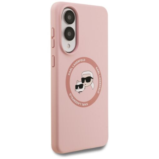 Karl Lagerfeld case for Samsung Galaxy S25 Edge MAGNETIC SILICONE DOUBLE HEADS pink - Image 4
