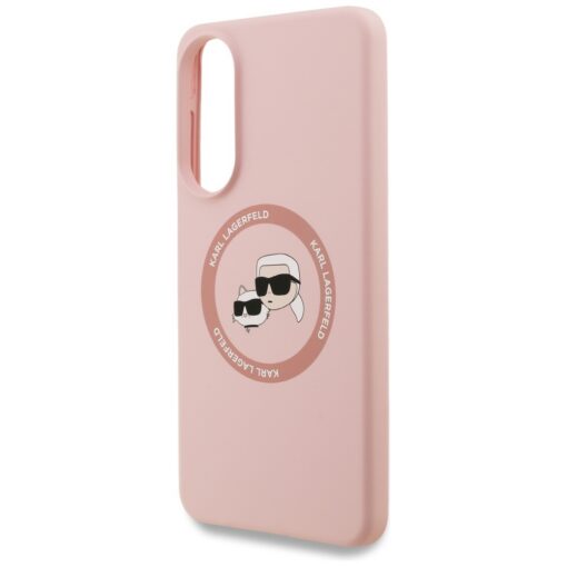Karl Lagerfeld case for Samsung Galaxy S25 Edge MAGNETIC SILICONE DOUBLE HEADS pink - Image 6