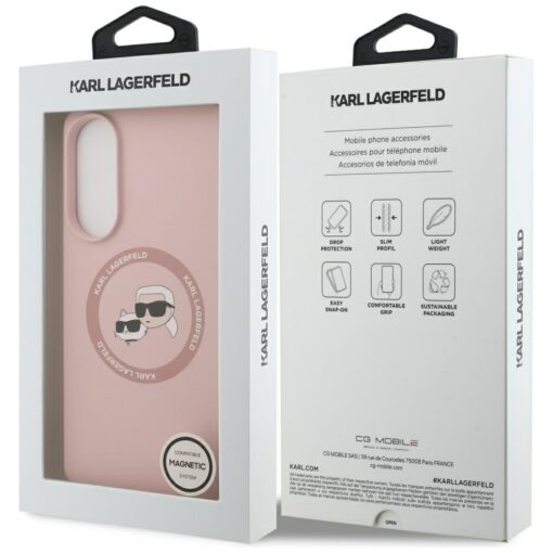 Karl Lagerfeld case for Samsung Galaxy S25 Edge MAGNETIC SILICONE DOUBLE HEADS pink - Image 8