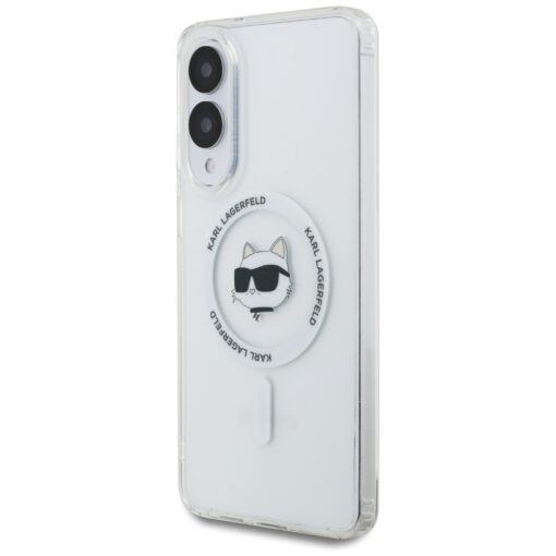 Karl Lagerfeld case for Samsung Galaxy S25 Edge HC MAGSAFE IML METAL CHOUPETTE HEAD white - Image 2